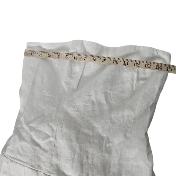 Reformation Isabeli Linen White Mini Dress Size 8 New With Tags Dresses